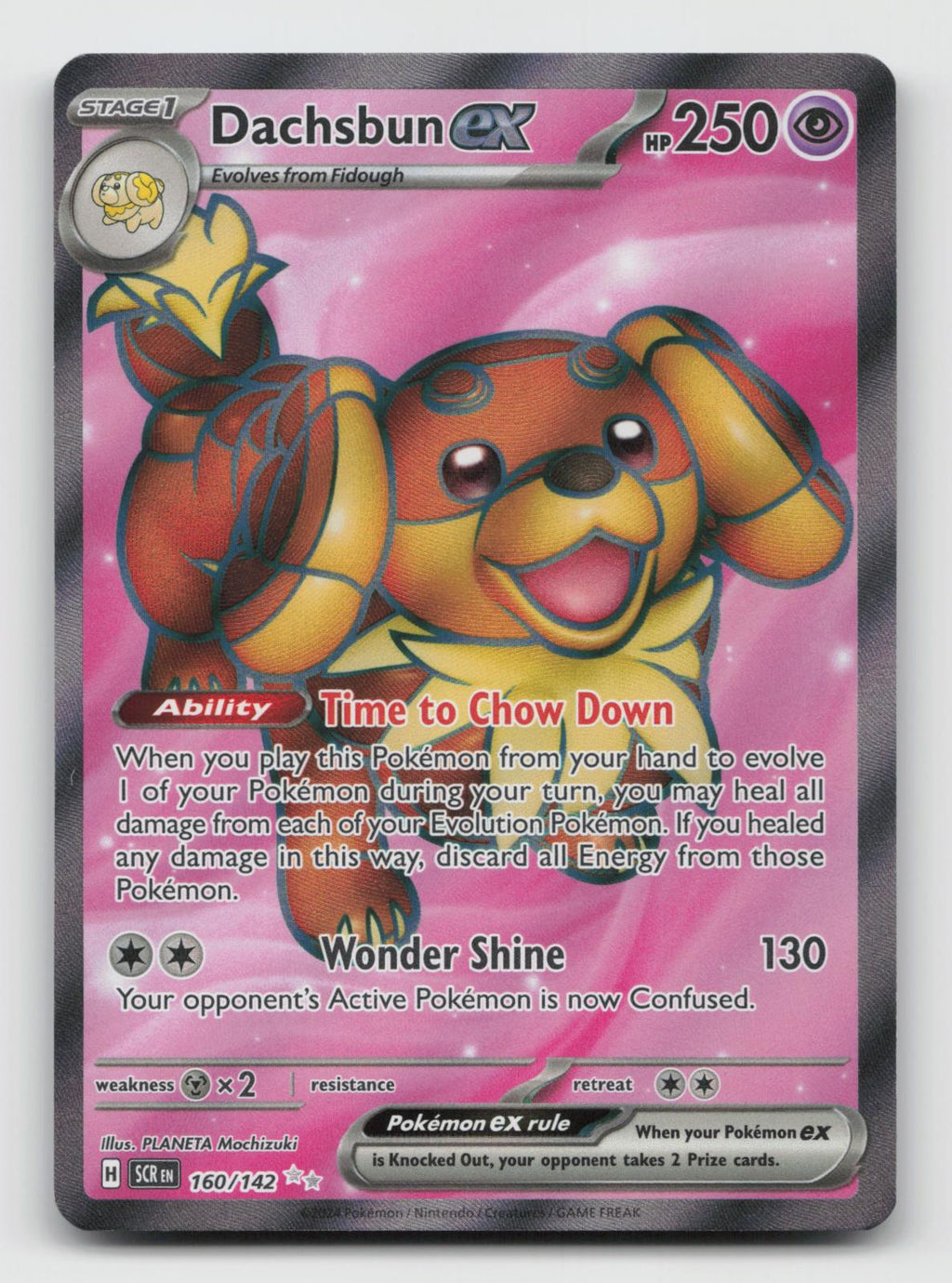 Dachsbun ex 160/142 Ultra Rare Stellar Crown Pokemon Holo Near Mint