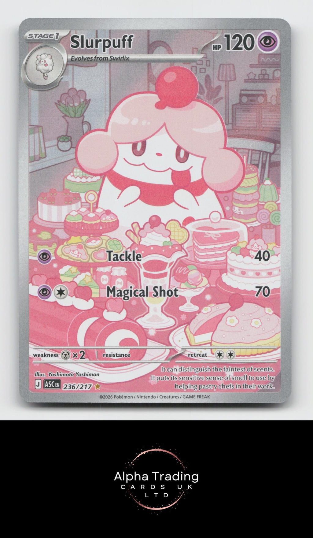 Slurpuff 236/217 Illustration Rare Ascended Heroes Pokemon Holo Near Mint