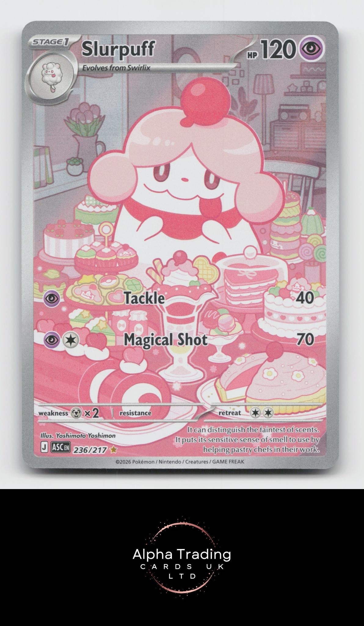 Slurpuff 236/217 Illustration Rare Ascended Heroes Pokemon Holo Near Mint