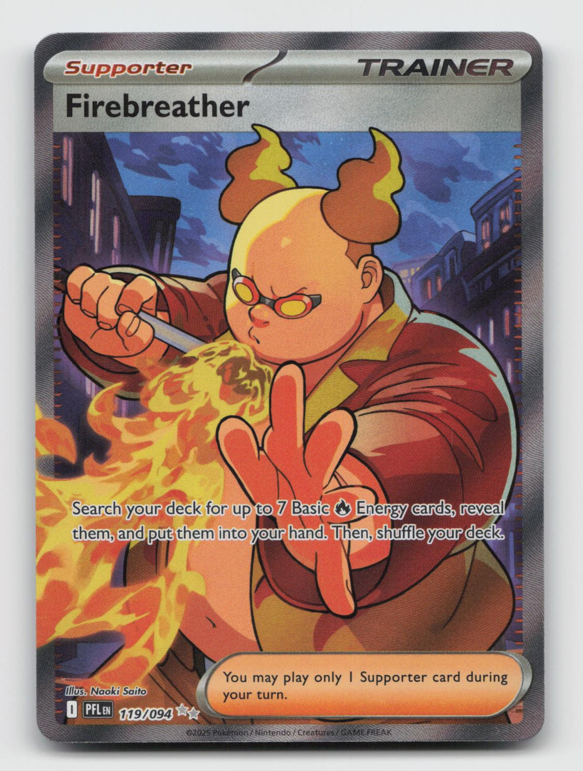 Firebreather 119/094 Ultra Rare Phantasmal Flames Pokemon Holo Near Mint