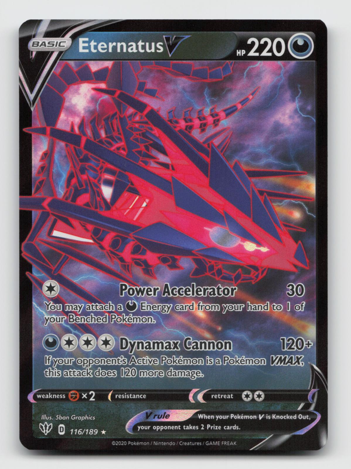 Eternatus V 116/189 Holo V Rare Darkness Ablaze Pokemon Near Mint