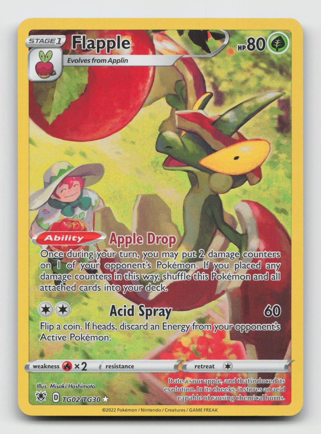 Flapple TG02/TG30 Holo Astral Radiance Trainer Gallery Pokemon NM