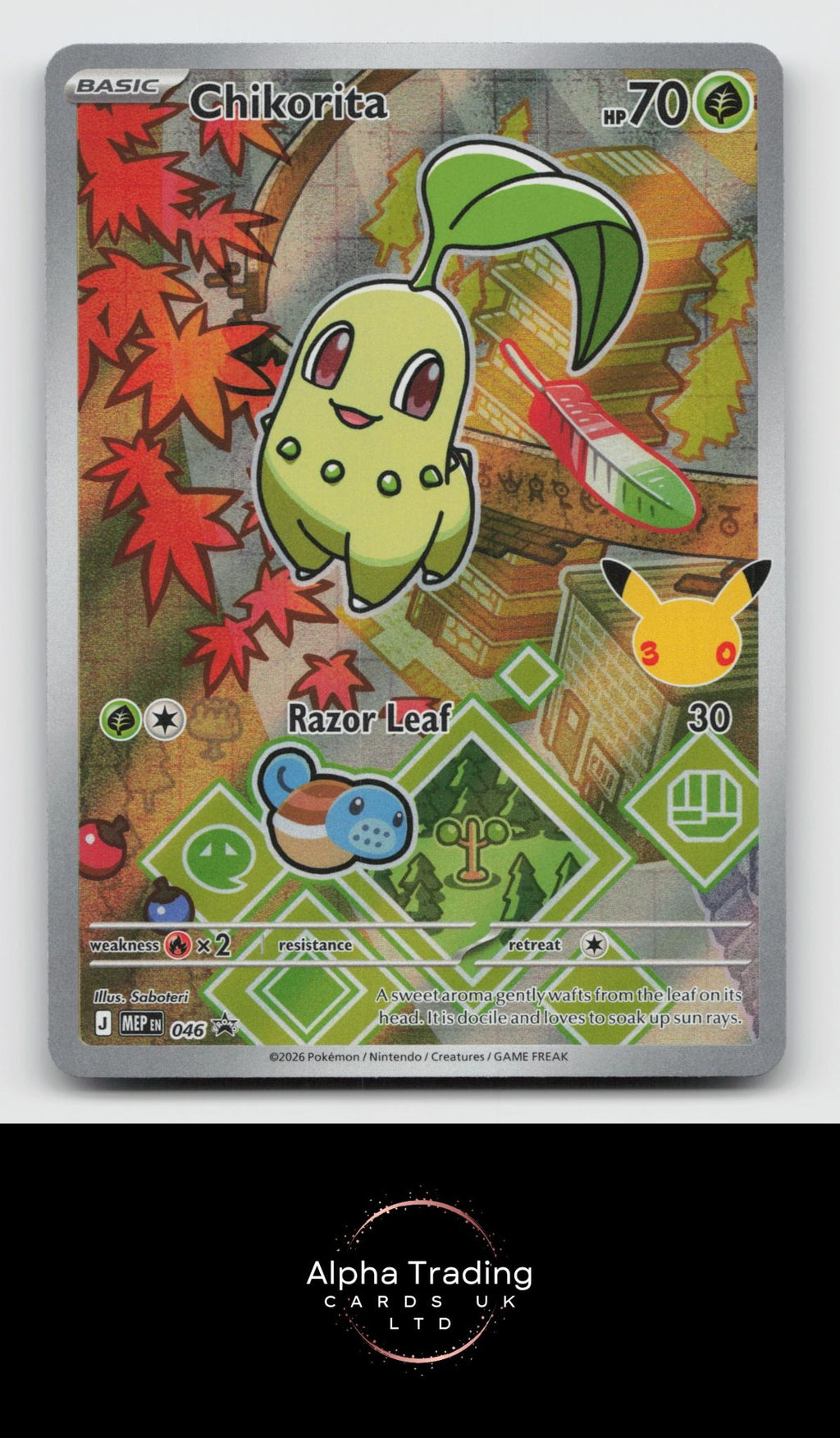Chikorita 046 Promo ME: Mega Evolution Promo Pokemon Holo Near Mint