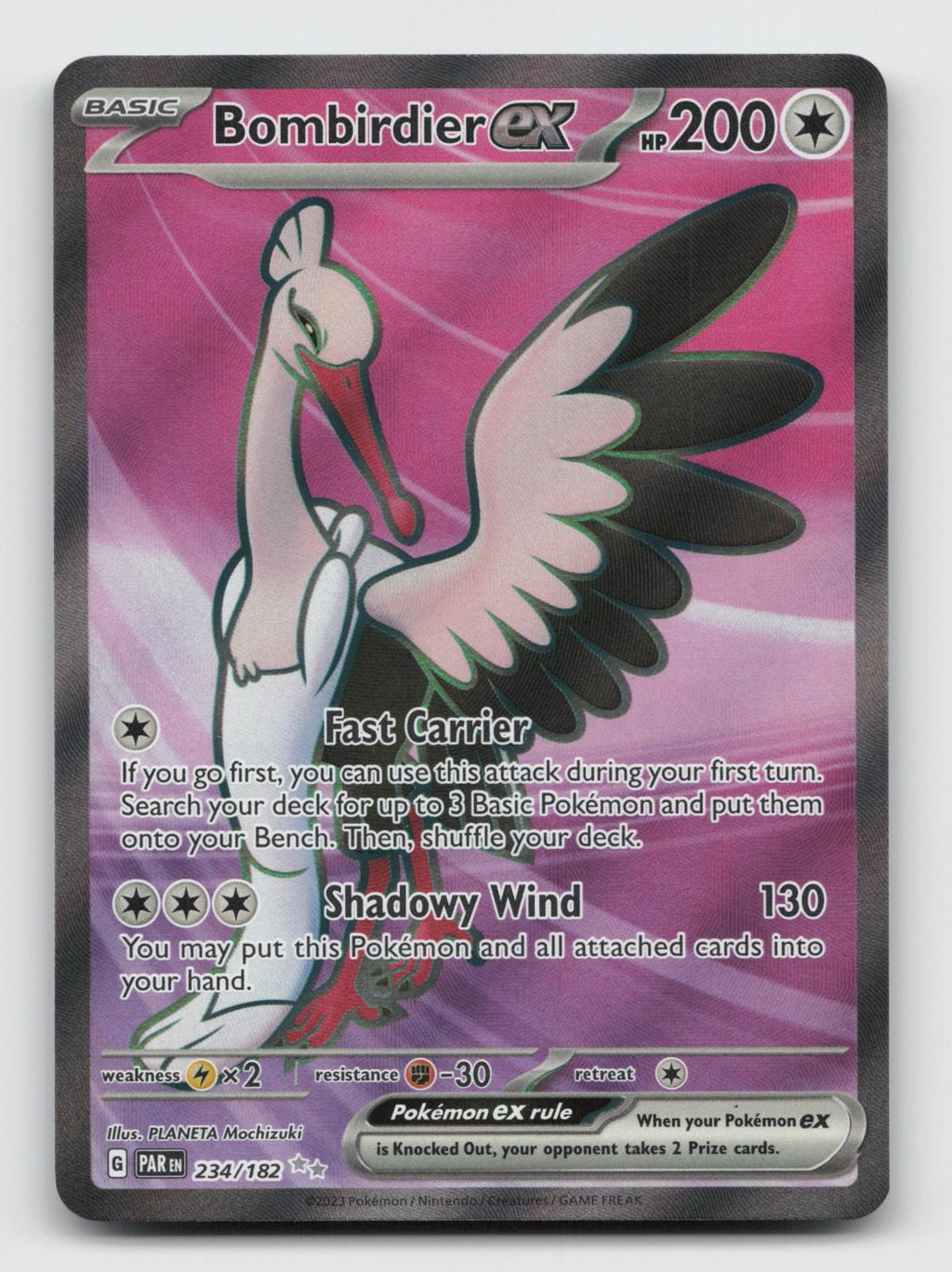 Bombirdier ex 234/182 Ultra Rare Paradox Rift Pokemon Holo Near Mint