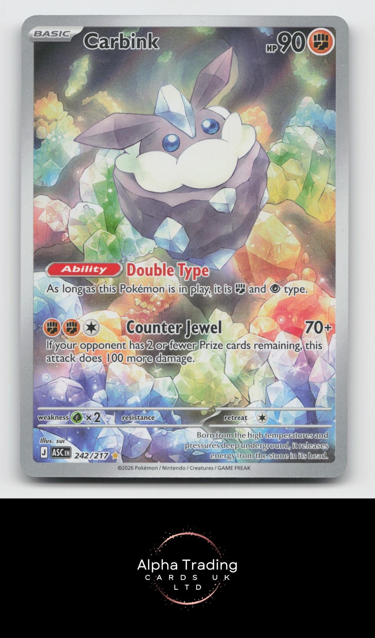 Carbink 242/217 Illustration Rare Ascended Heroes Pokemon Holo Near Mint