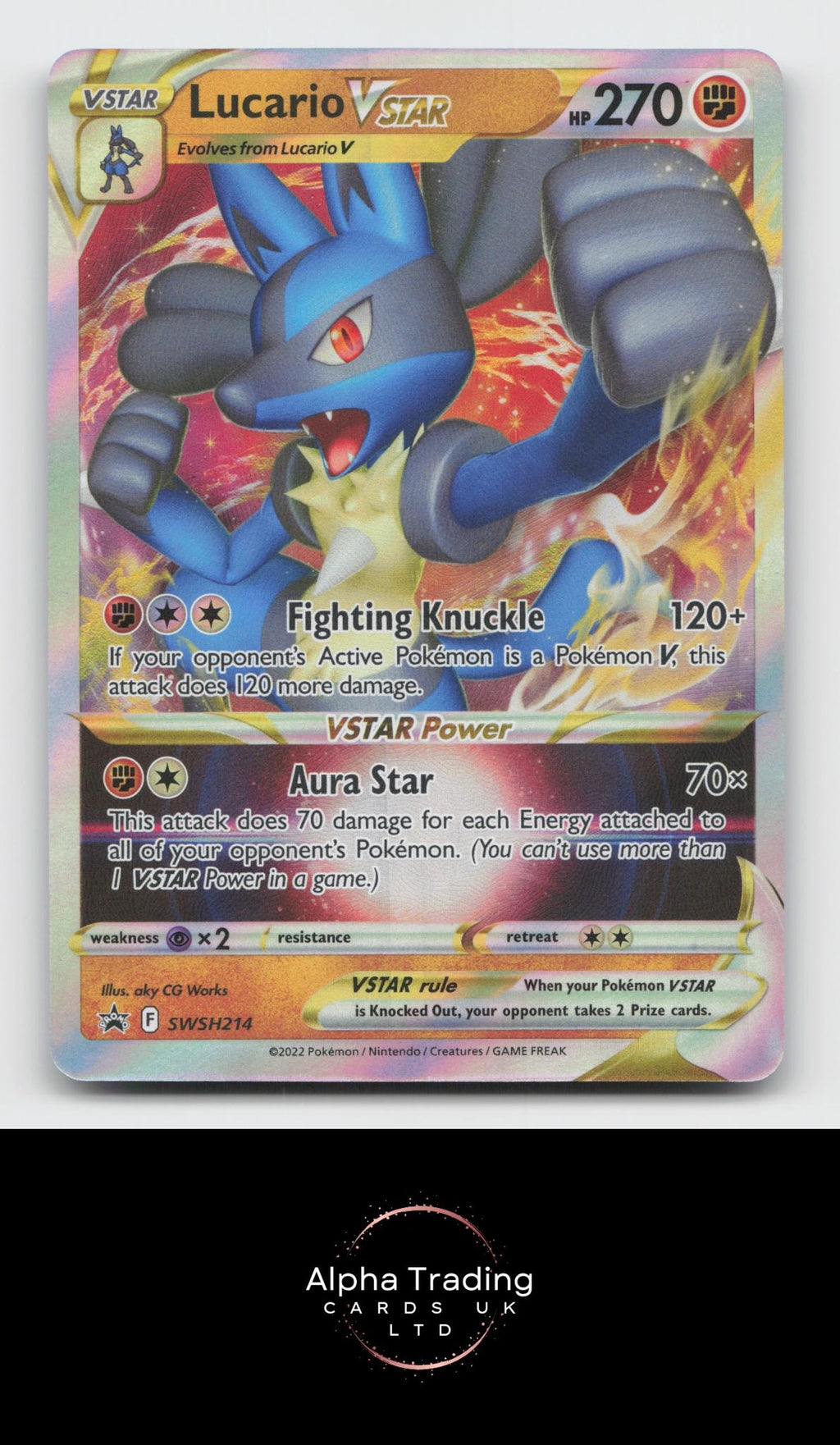 Lucario VSTAR SWSH214 Holo Promo Sword & Shield Promo Pokemon Near Mint