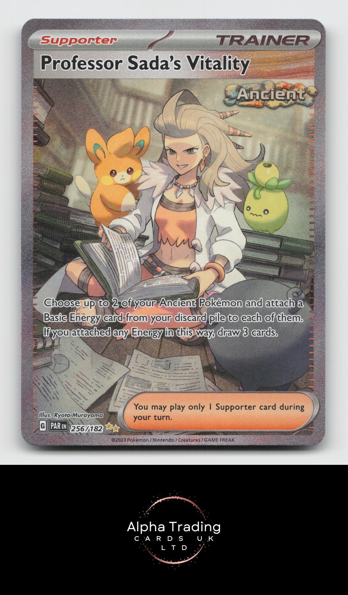 Professor Sada's Vitality 256/182 Paradox Rift Pokemon Holo NM