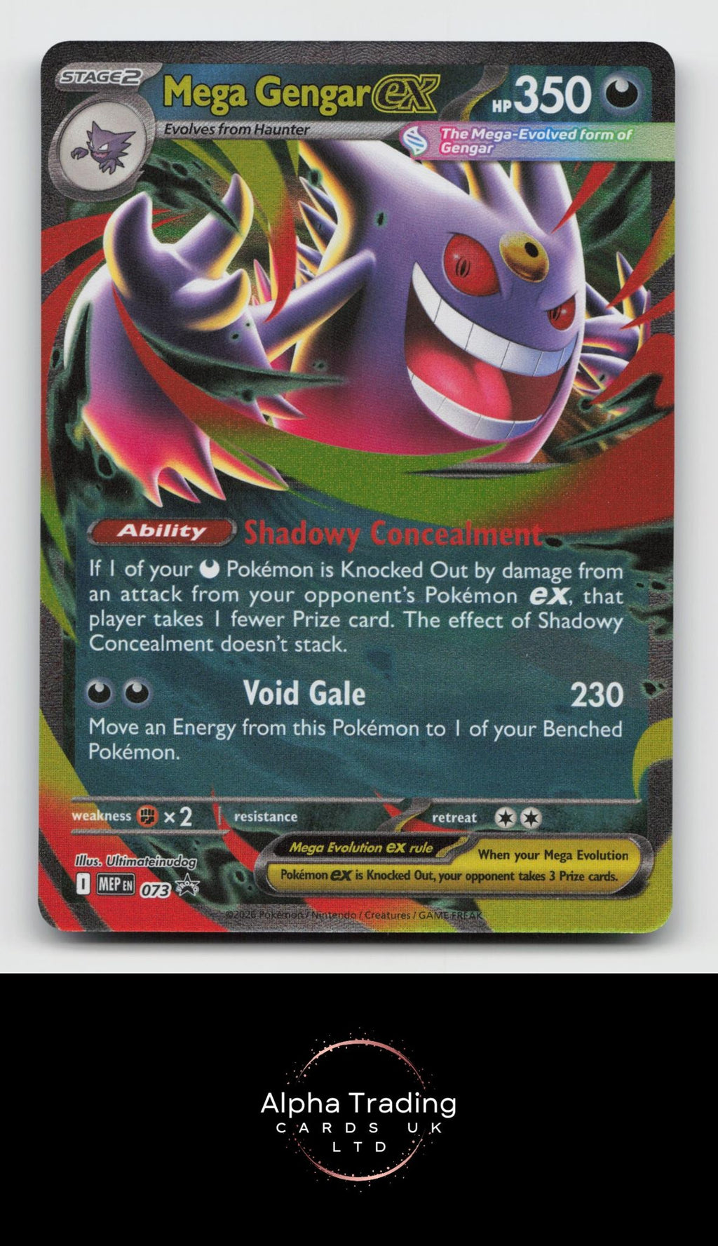 Mega Gengar ex 073 Holo Promo ME: Mega Evolution Promo Pokemon Near Mint
