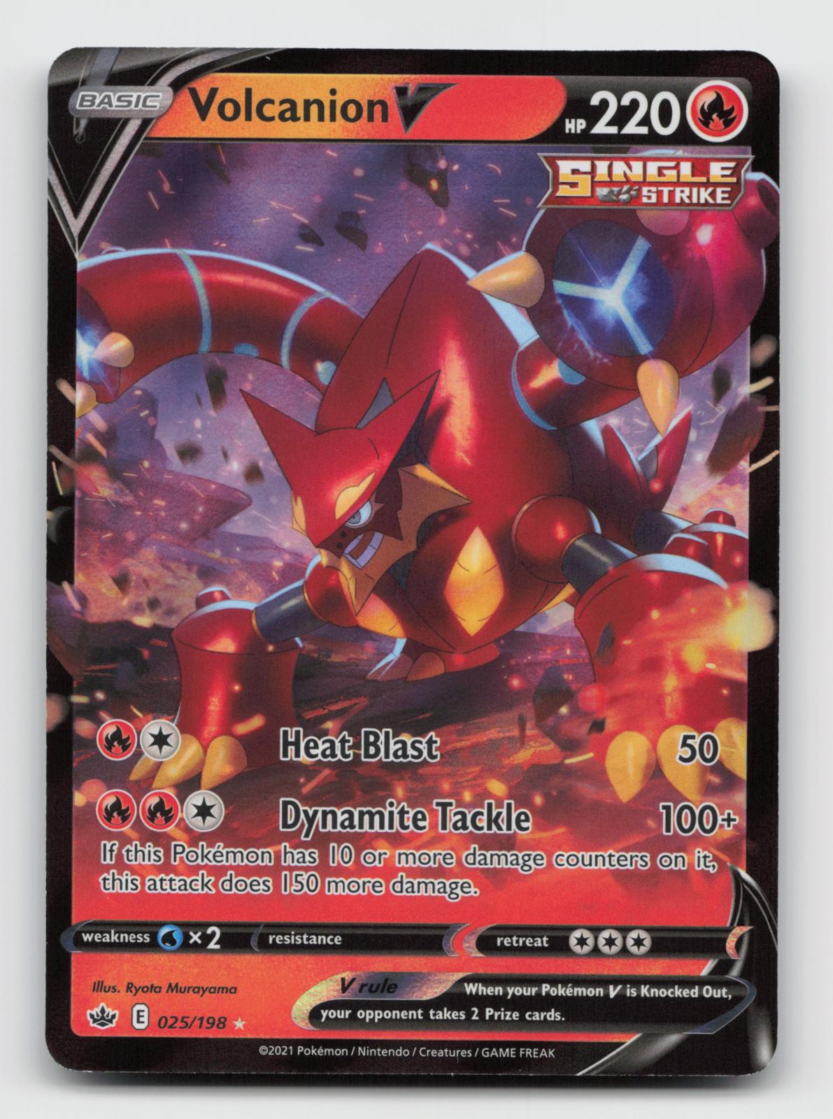 Volcanion V 025/198 Holo V Rare Chilling Reign Pokemon Near Mint