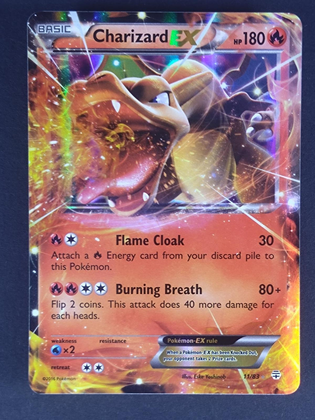 Charizard EX 11/83 Holo EX Rare Generations Pokemon Holo Near Mint