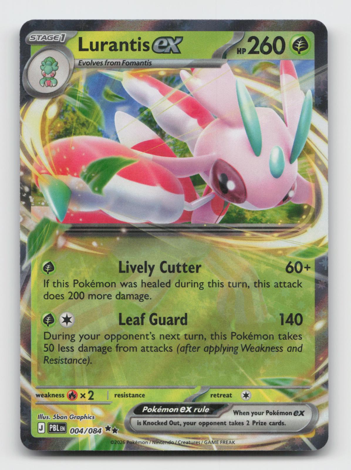 Lurantis ex 004/084 Double Rare Pitch Black Pokemon Holo Near Mint