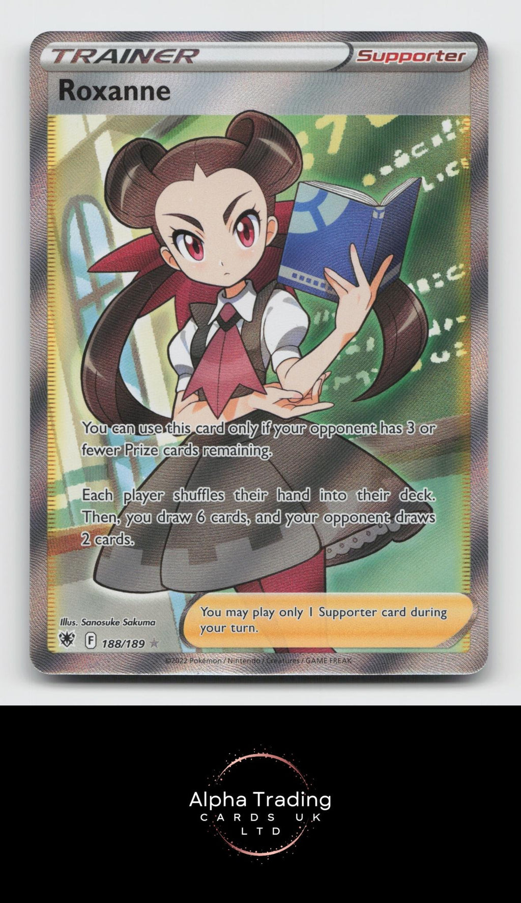 Roxanne 188/189 Ultra Rare Astral Radiance Pokemon Holo Near Mint