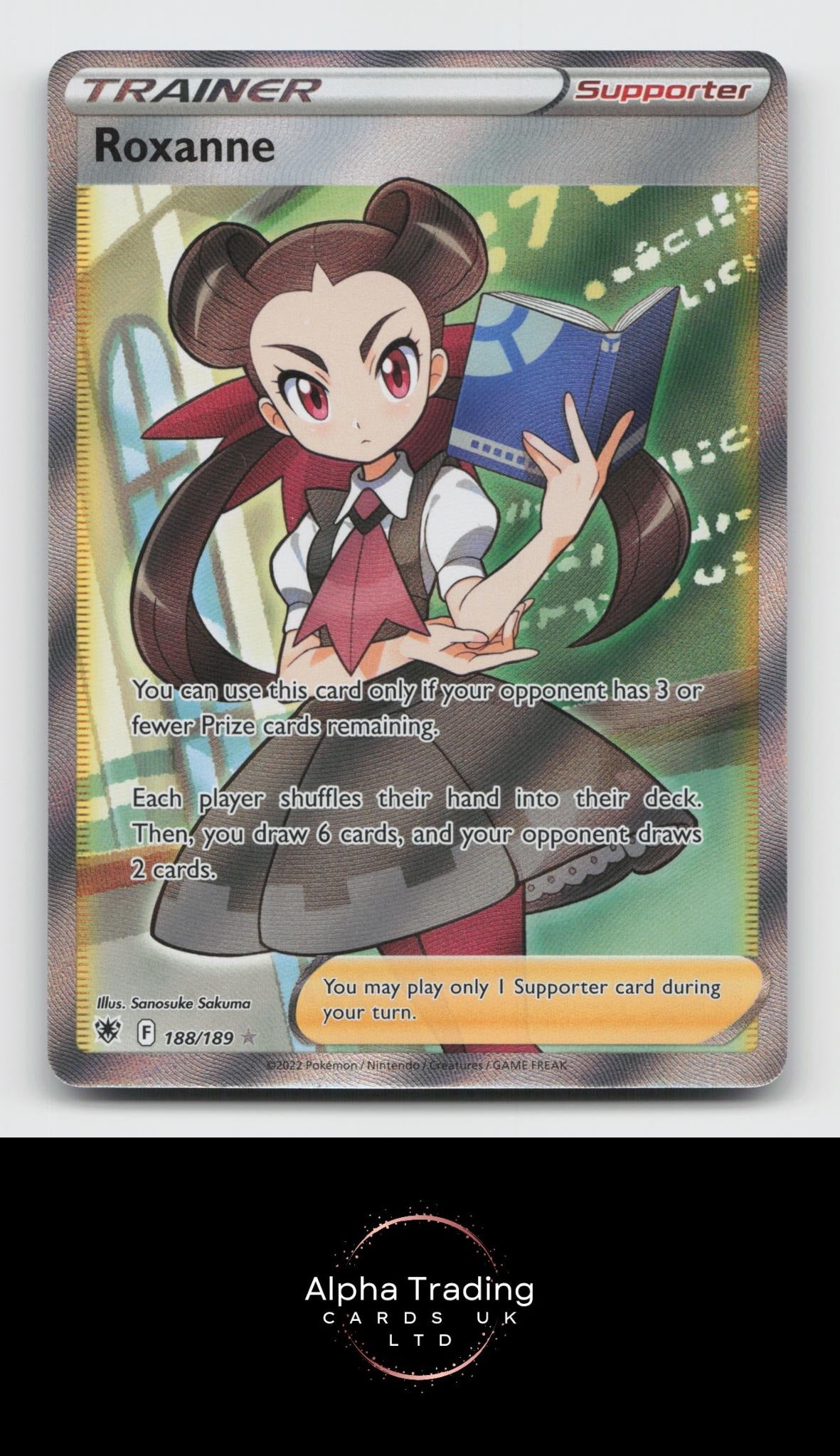 Roxanne 188/189 Ultra Rare Astral Radiance Pokemon Holo Near Mint