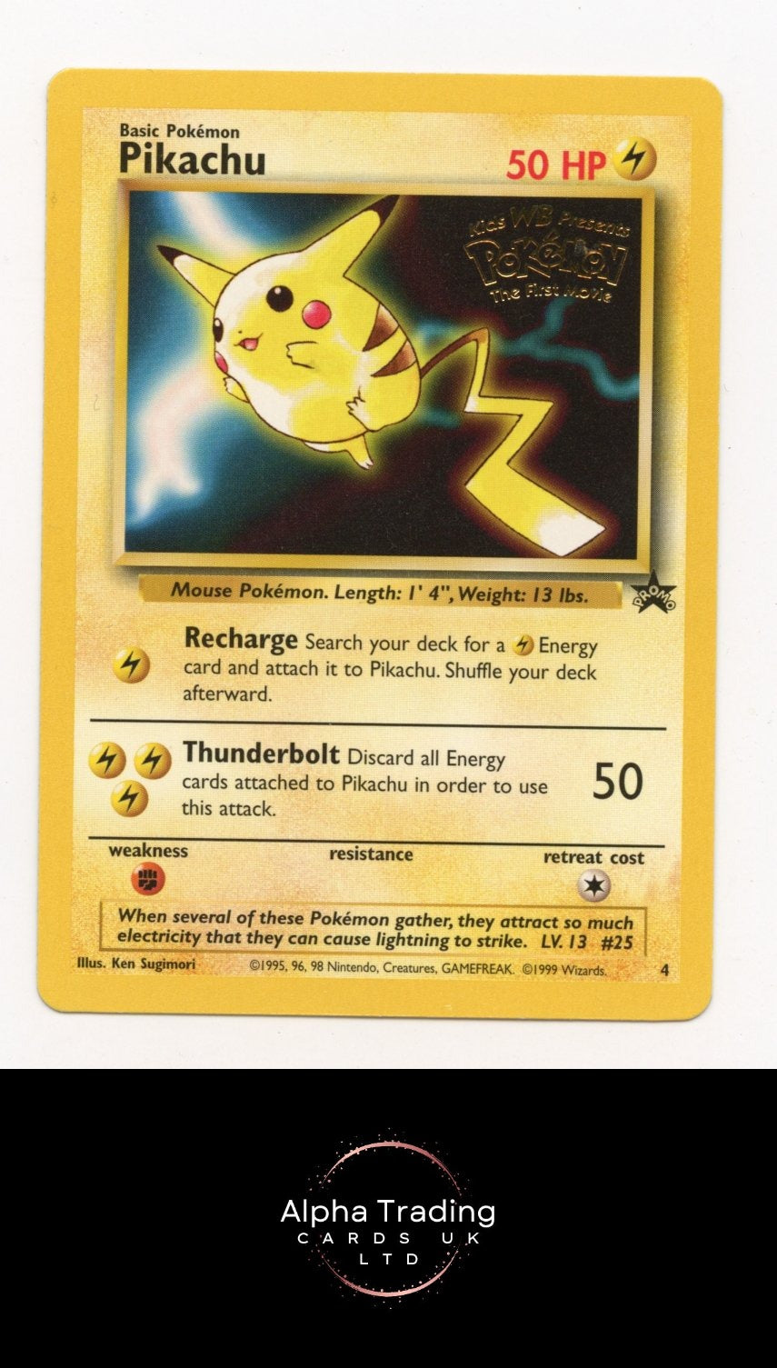 Pikachu 4 Promo Wizards Black Star Promos Pokemon Near Mint/vlp