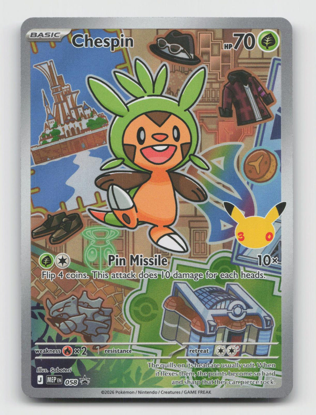Chespin 058 Promo First Partner Collection 2026 Pokemon Holo Near Mint