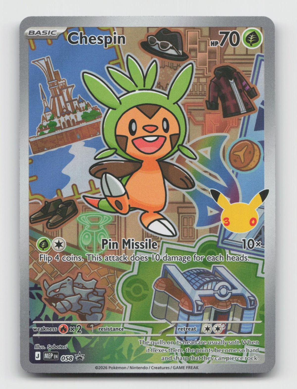 Chespin 058 Promo First Partner Collection 2026 Pokemon Holo Near Mint