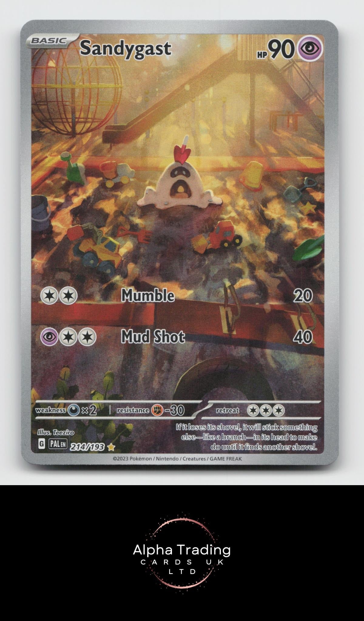 Sandygast 214/193 Illustration Rare Paldea Evolved Pokemon Holo Near Mint