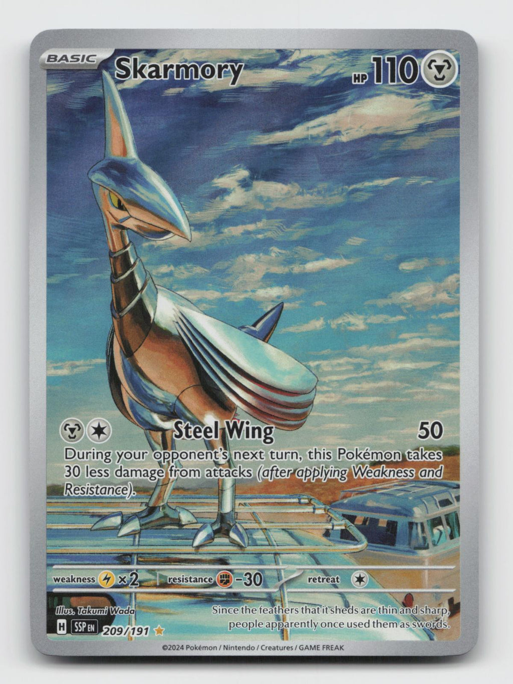 Skarmory 209/191 Illustration Rare Surging Sparks Pokemon Holo Near Mint