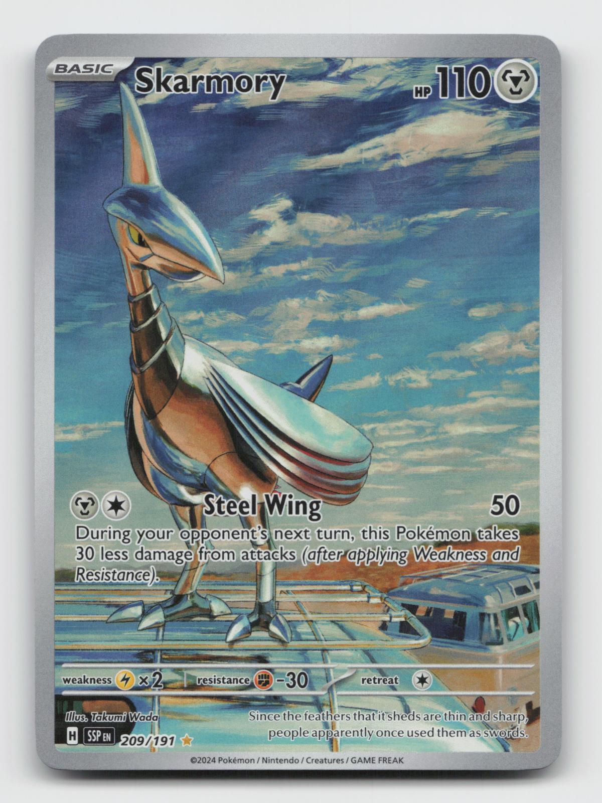 Skarmory 209/191 Illustration Rare Surging Sparks Pokemon Holo Near Mint