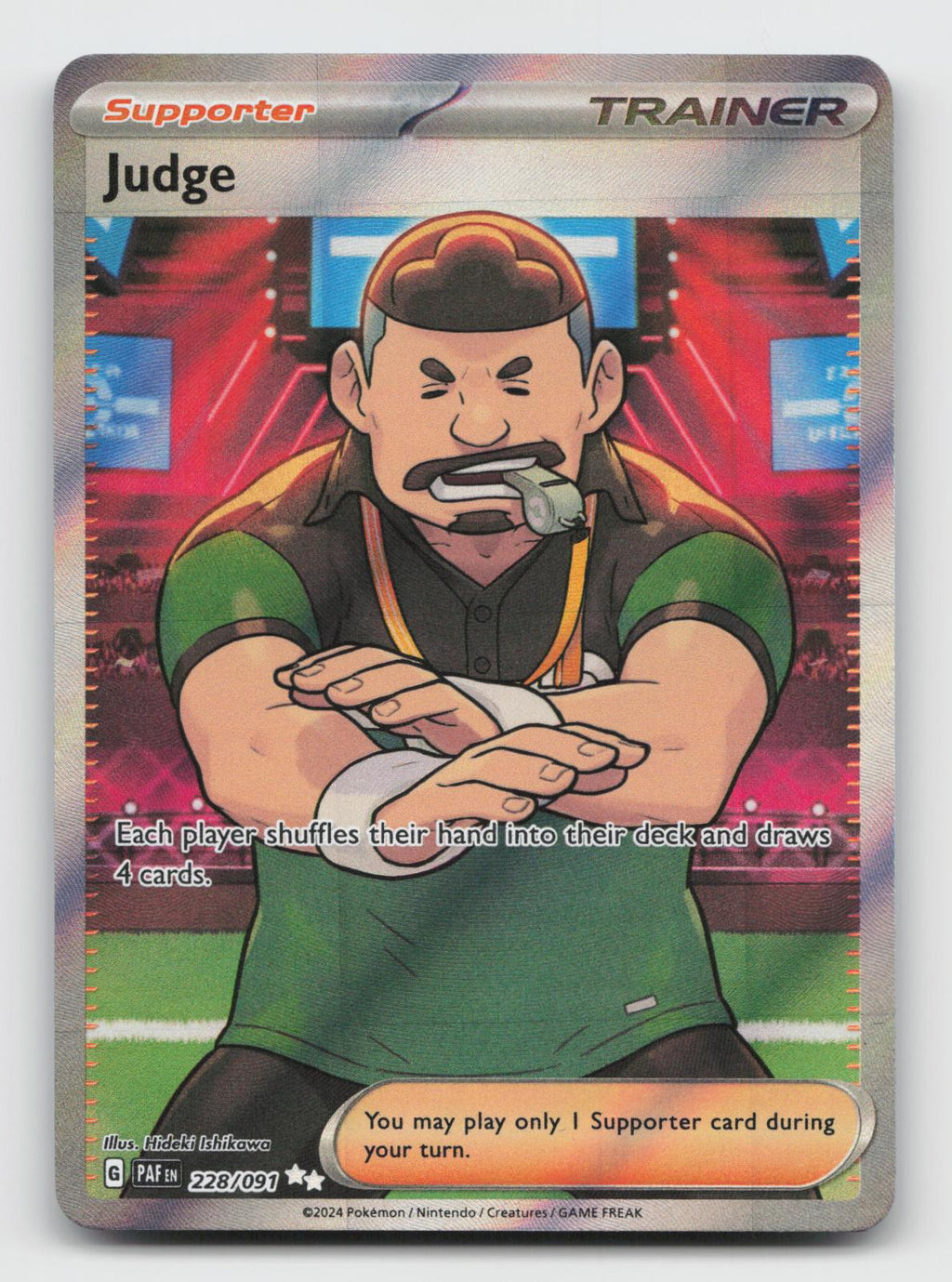 Judge 228/091 Ultra Rare Paldean Fates Pokemon Holo Near Mint