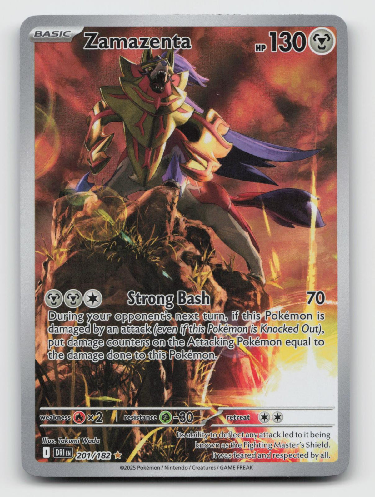 Zamazenta 201/182 Illustration Rare Destined Rivals Pokemon Holo Near Mint