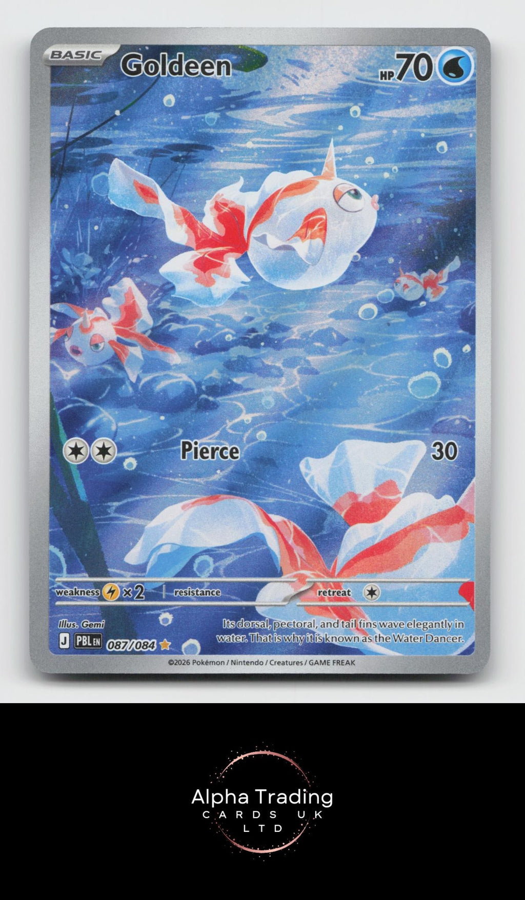 Goldeen 087/084 Illustration Rare Pitch Black Pokemon Holo Near Mint