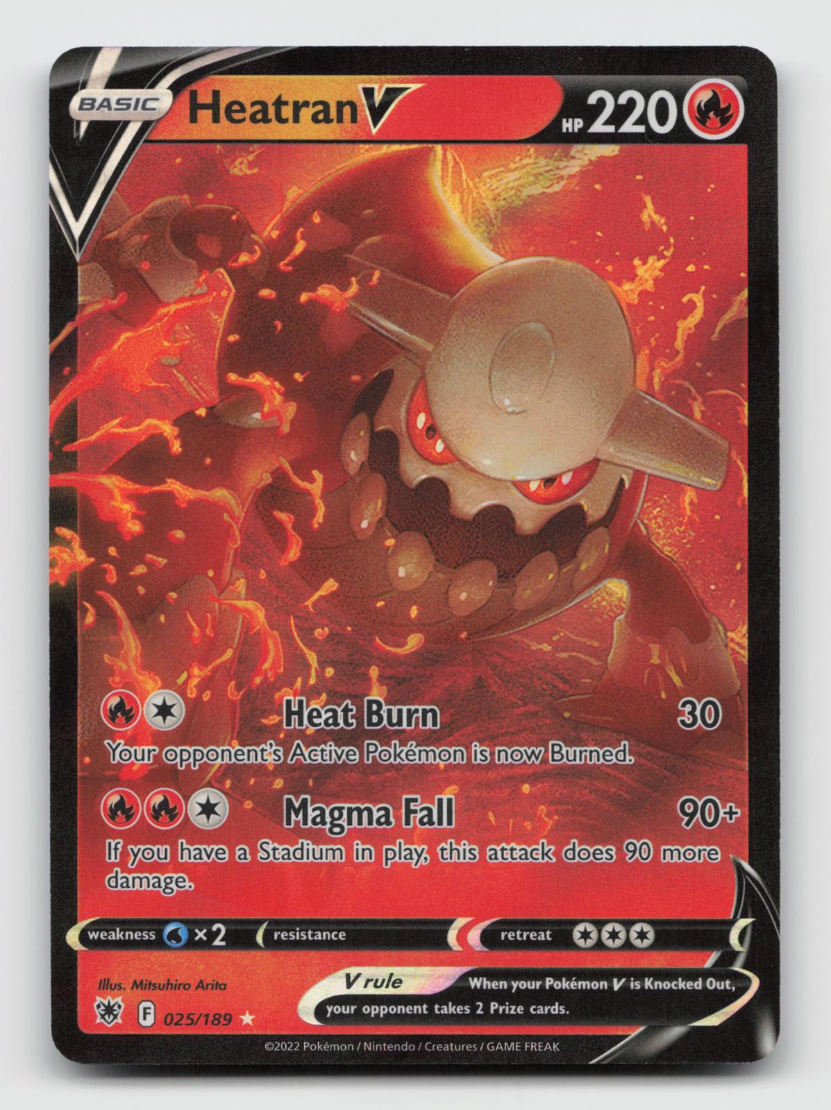 Heatran V 025/189 Holo V Rare Astral Radiance Pokemon Near Mint