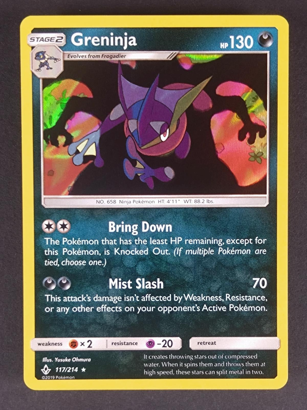 Greninja 117/214 Holo Rare Unbroken Bonds Pokemon Holo Near Mint