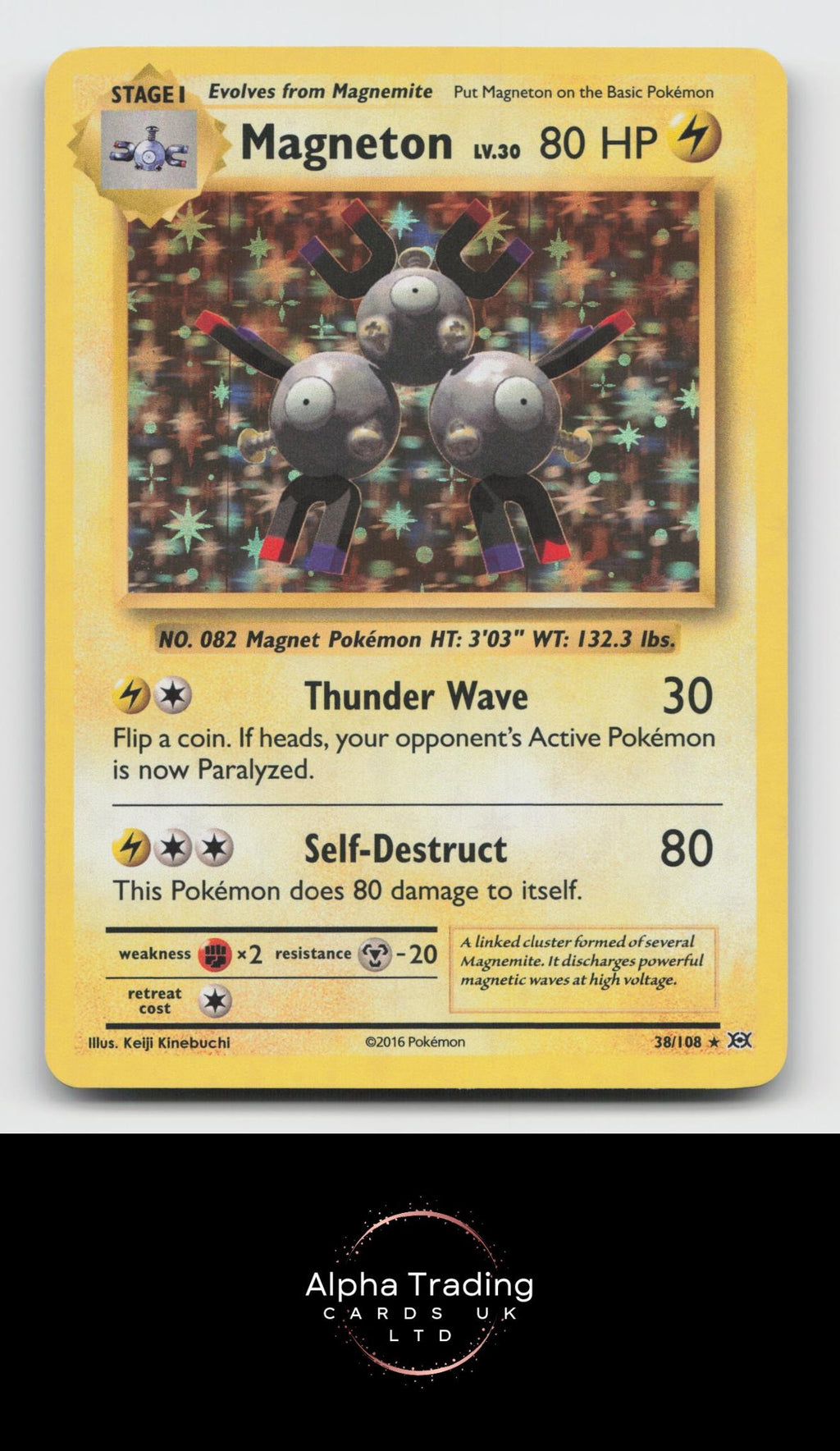 Magneton 38/108 Holo Rare Evolutions Pokemon Lightly Played