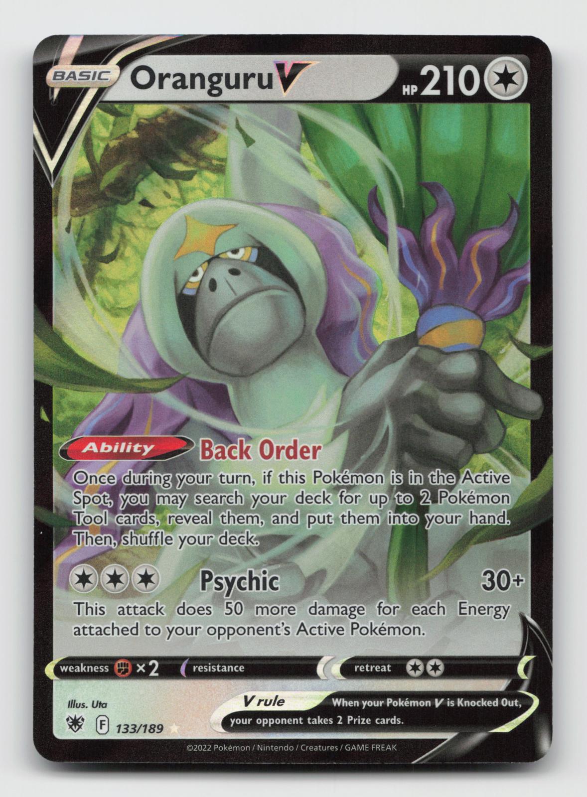 Oranguru V 133/189 Holo Ultra Rare Astral Radiance Pokemon Near Mint