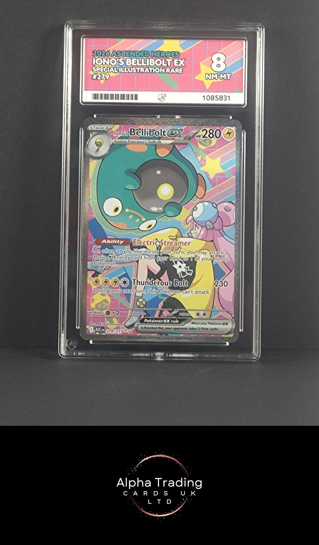 Iono’S Bellibolt EX 279/217 ACE Ascended Heroes Pokemon ACE 8 Nm-Mt