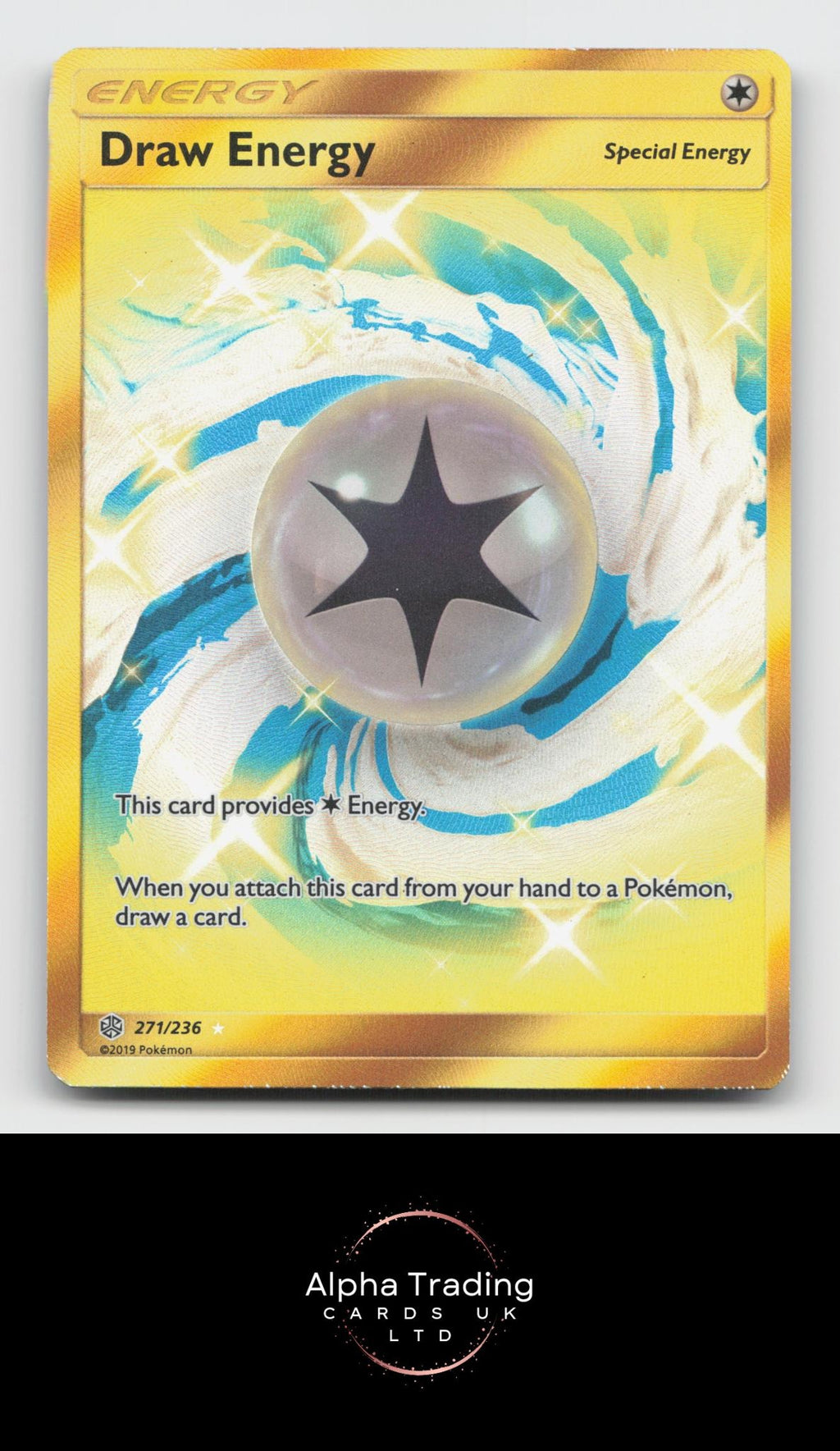 Draw Energy 271/236 Secret Rare Cosmic Eclipse Pokemon Holo Near Mint