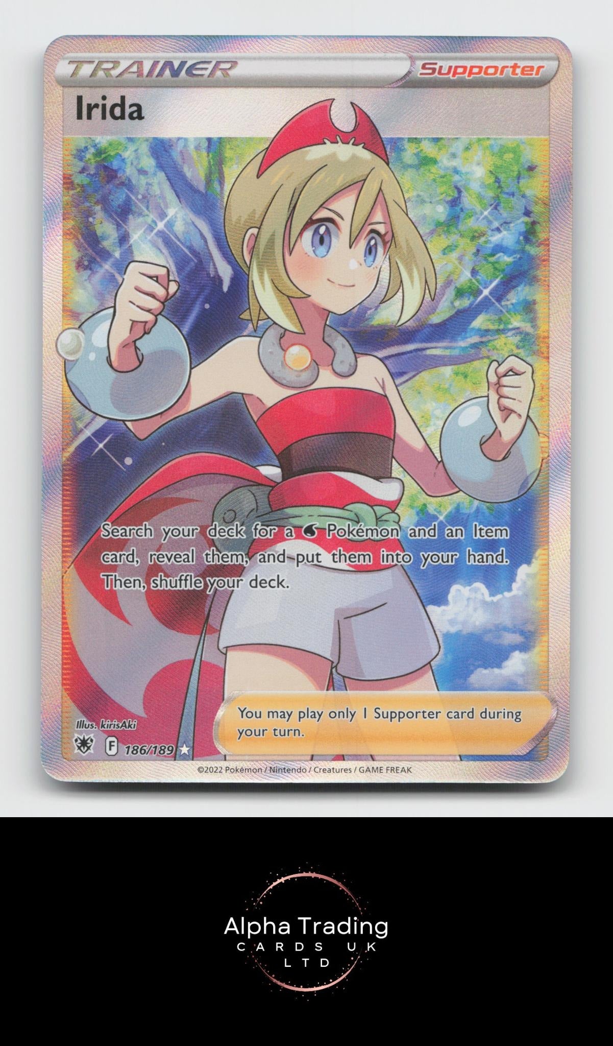 Irida 186/189 Ultra Rare Astral Radiance Pokemon Holo Near Mint
