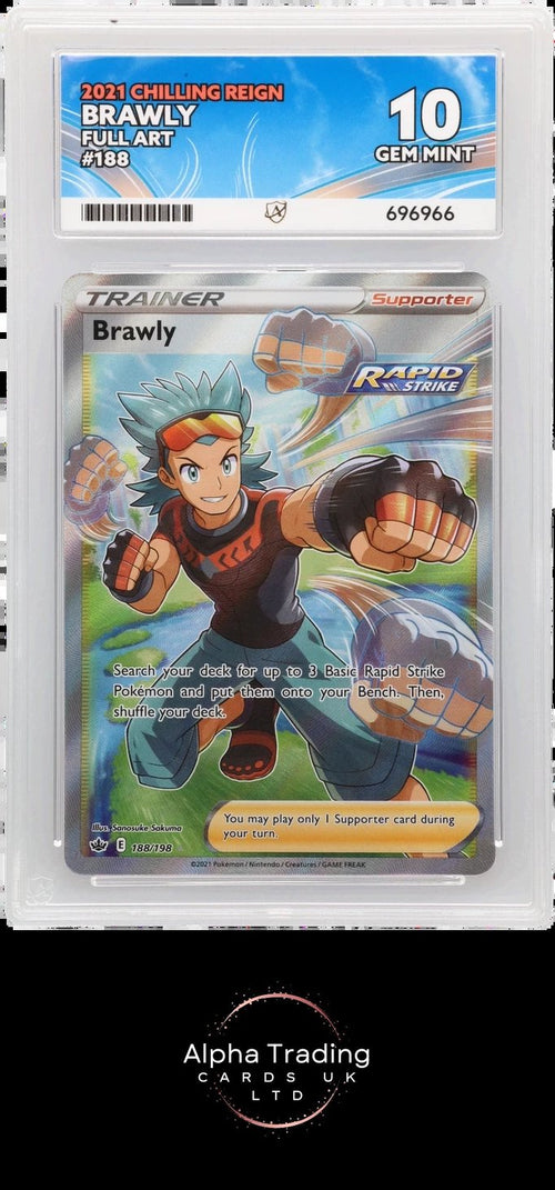 Brawly 188/198 ACE Chilling Reign Pokemon ACE 10 Gem Mint
