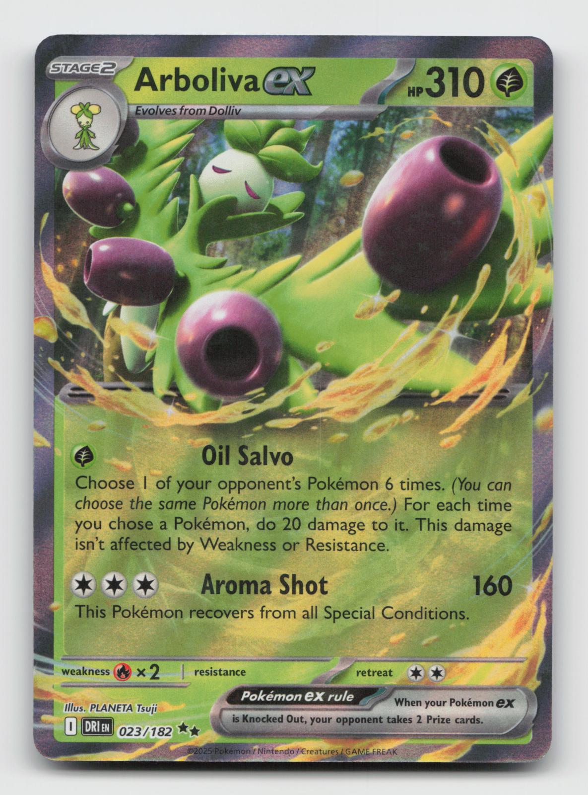 Arboliva ex 023/182 Double Rare Destined Rivals Pokemon Holo Near Mint