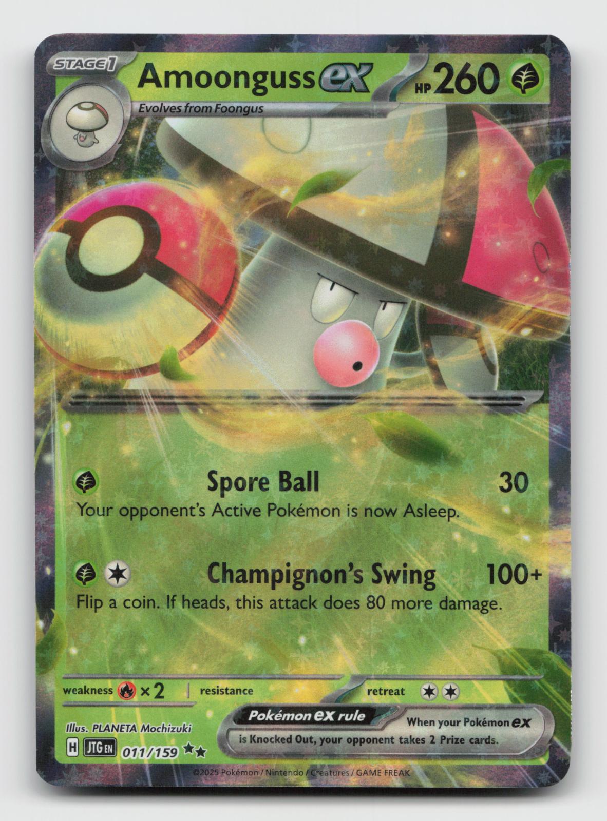 Amoonguss ex 011/159 Double Rare Journey Together Pokemon Holo Near Mint