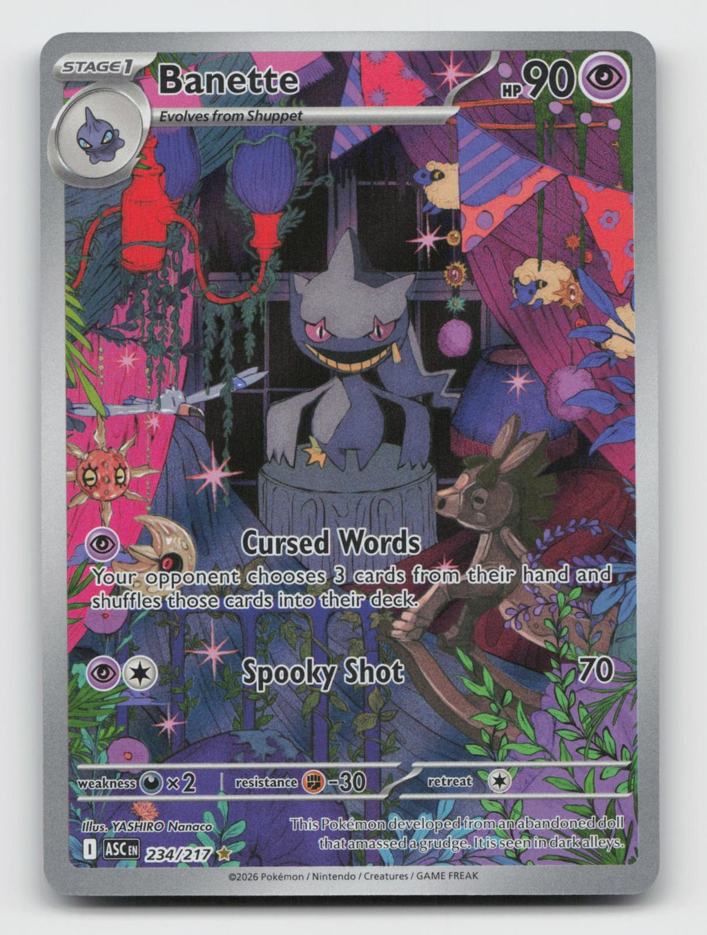 Banette 234/217 Illustration Rare Ascended Heroes Pokemon Holo Near Mint