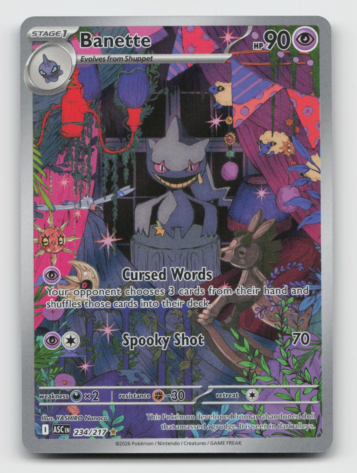 Banette 234/217 Illustration Rare Ascended Heroes Pokemon Holo Near Mint