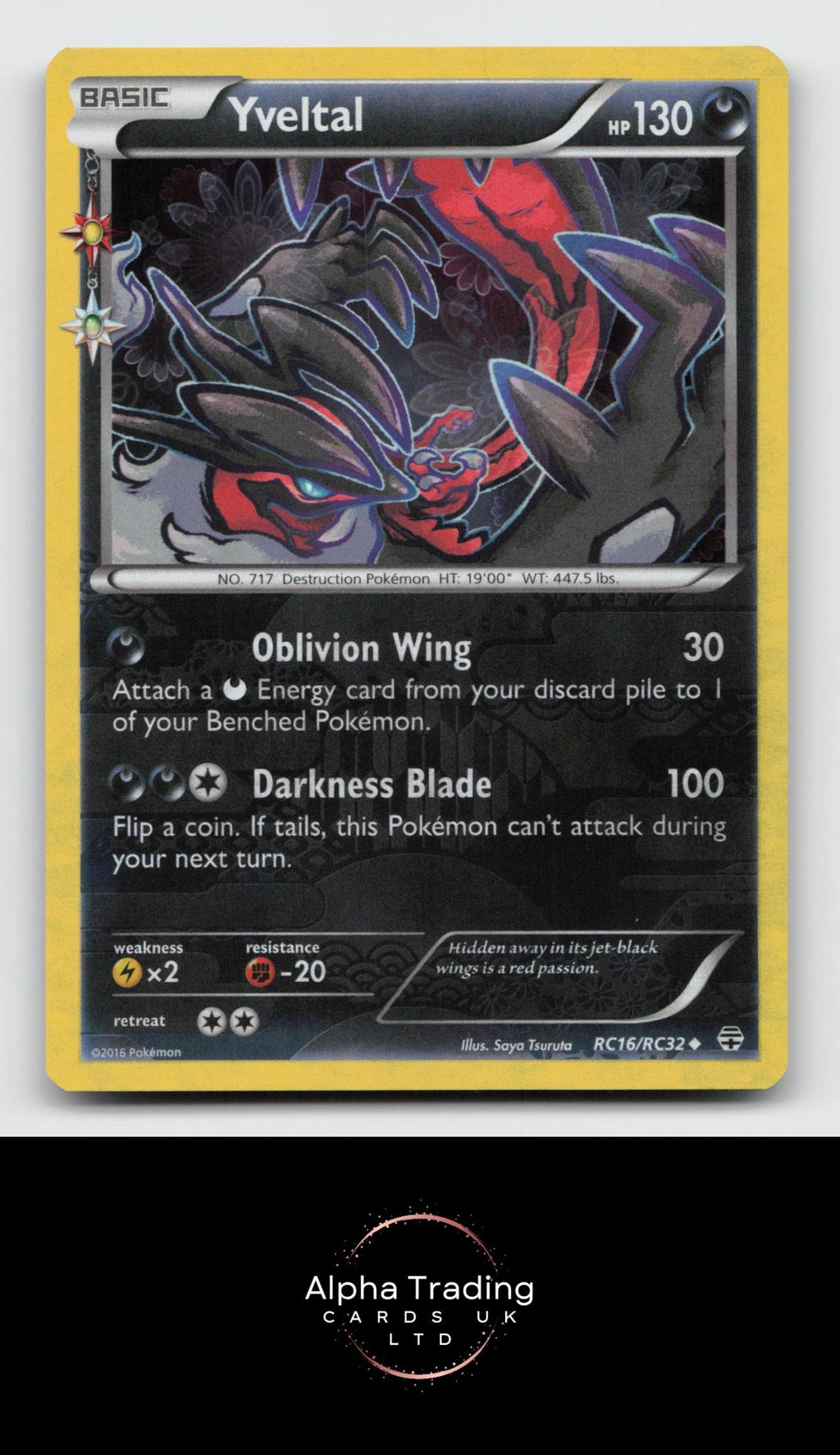 Yveltal RC16/RC32 Uncommon Generations Pokemon Holo Near Mint