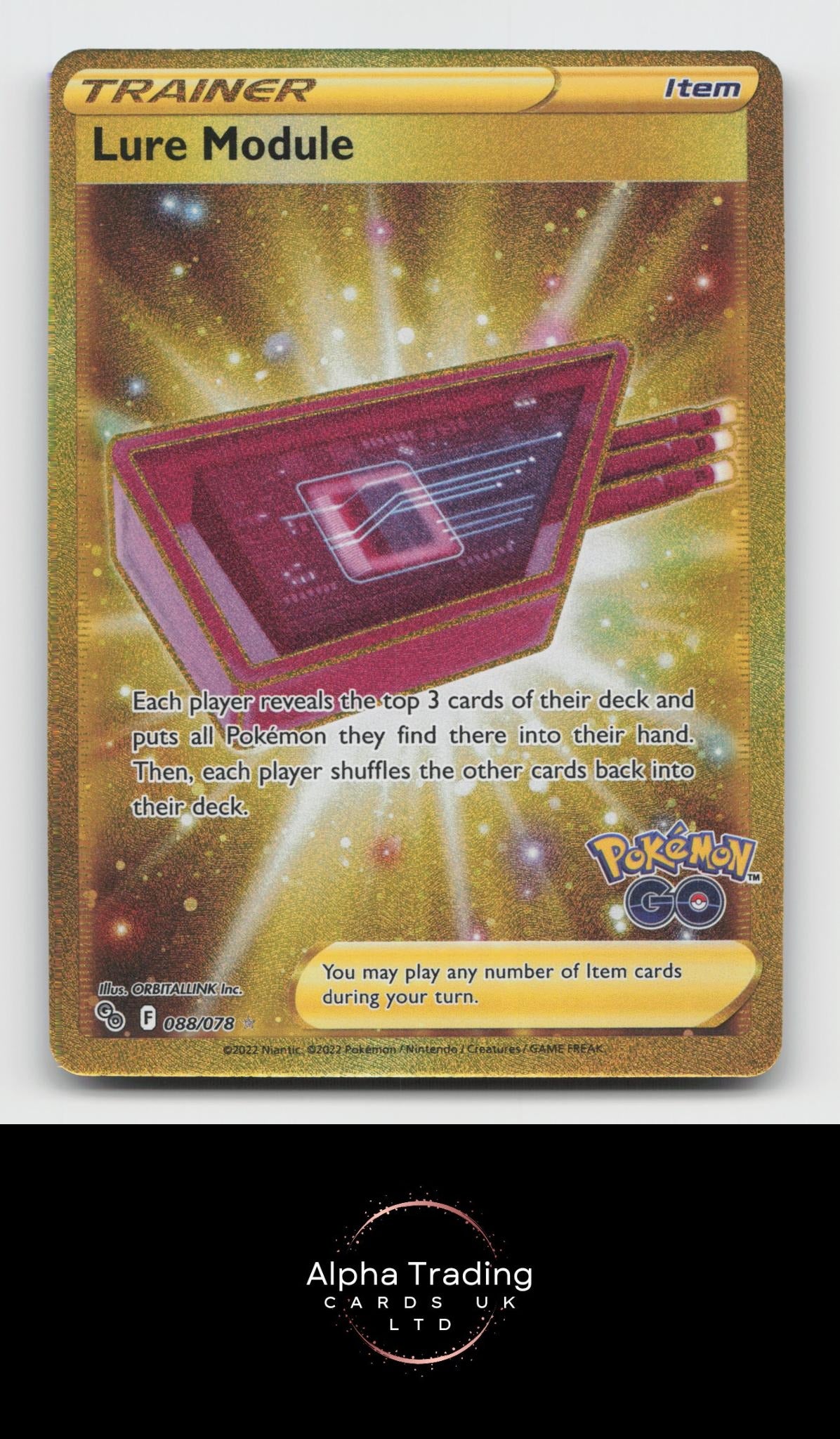 Lure Module 088/078 Secret Rare Pokemon GO Pokemon Holo Near Mint