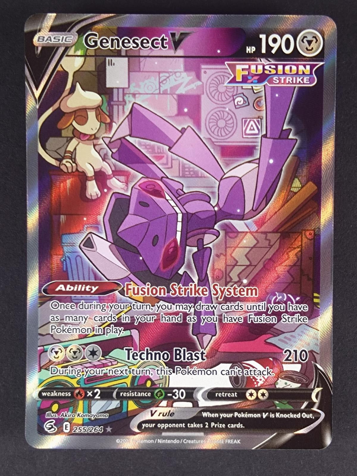 Genesect V 255/264 Ultra Rare Fusion Strike Pokemon Holo Near Mint