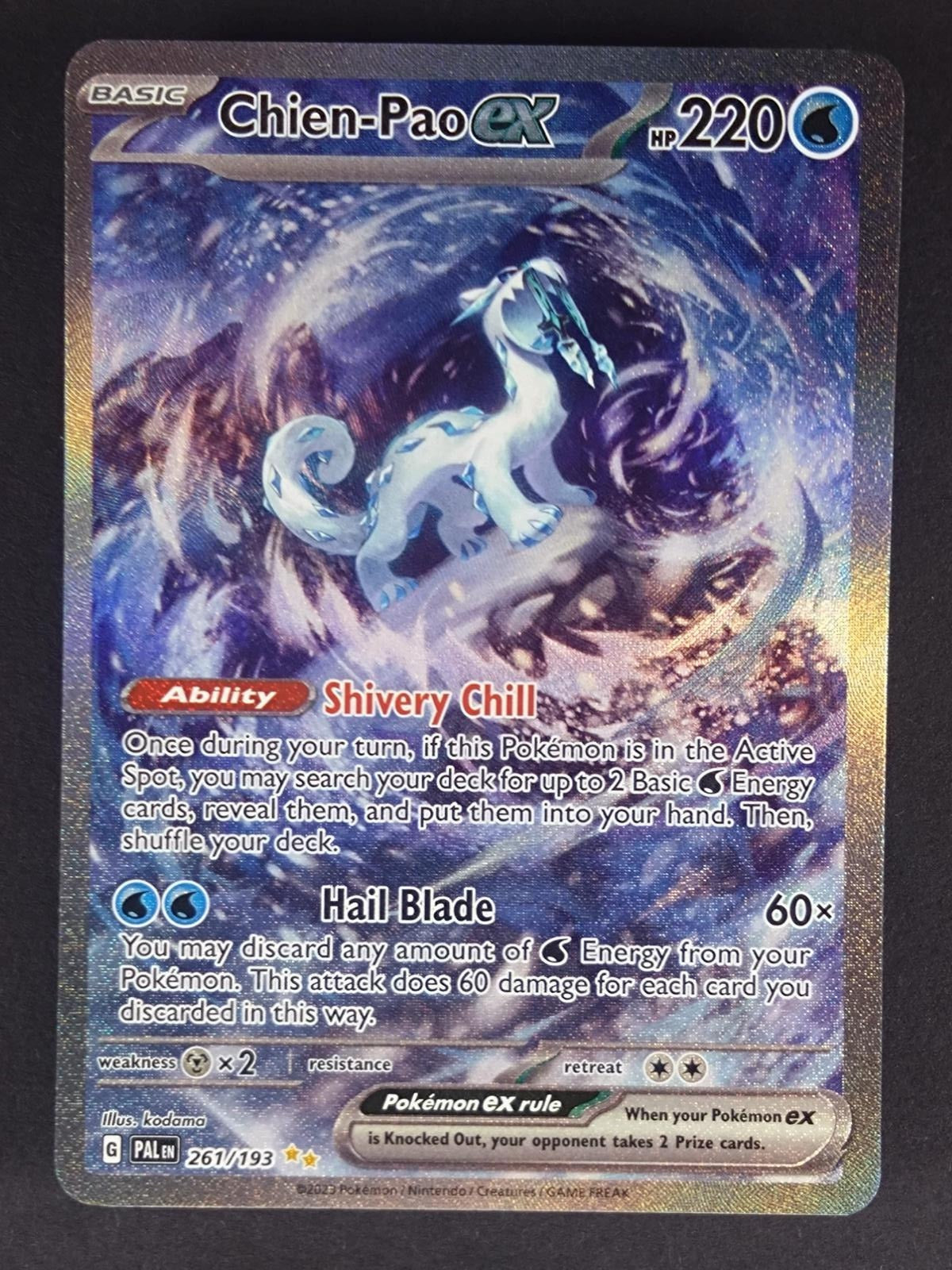 Chien-Pao ex 261/193 Special Illustration Rare Paldea Evolved Pokemon Holo NM