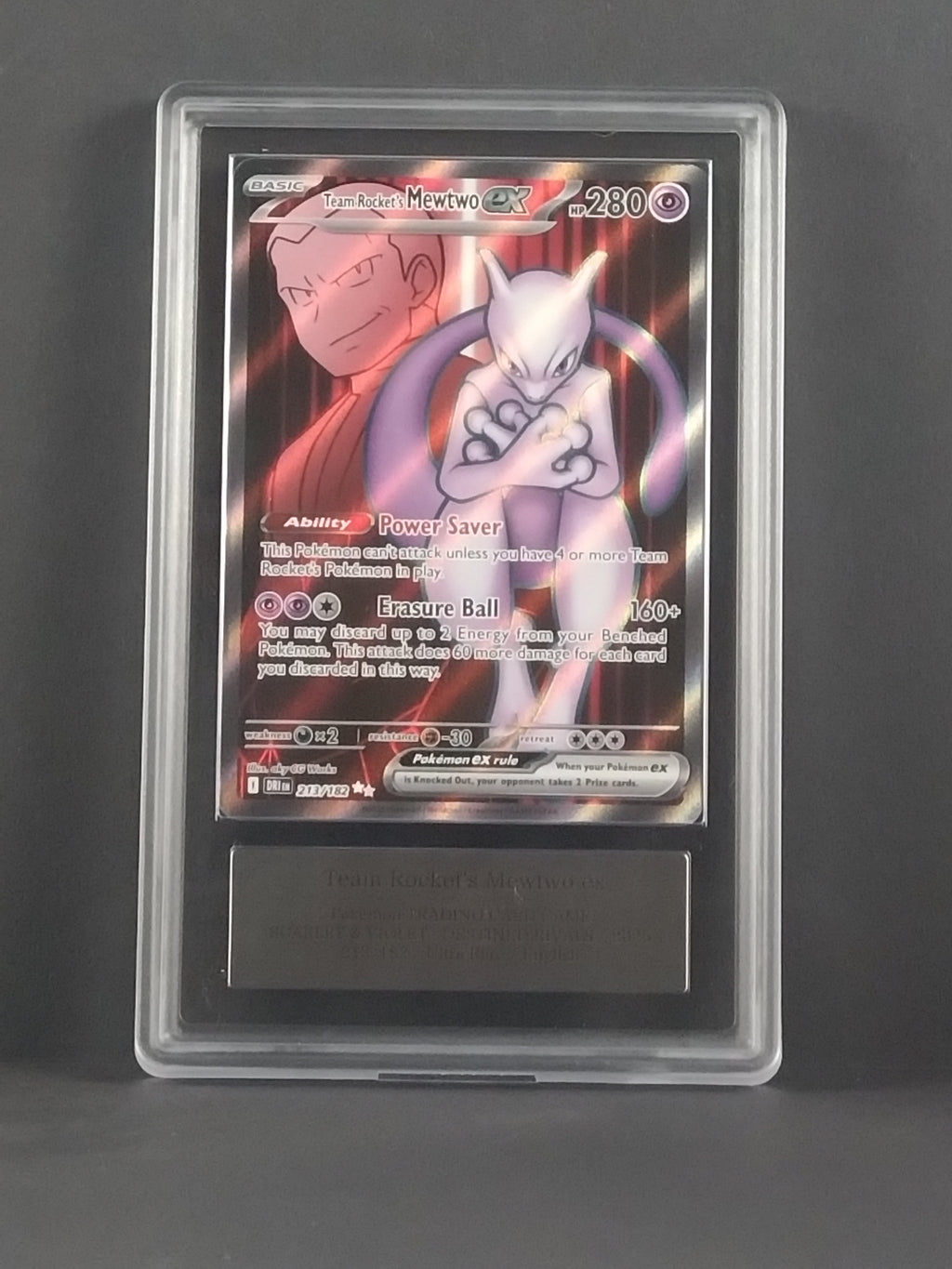 Team Rockets Mewtwo 213/182 Destined Rivals 2025 EX ARS Graded 10