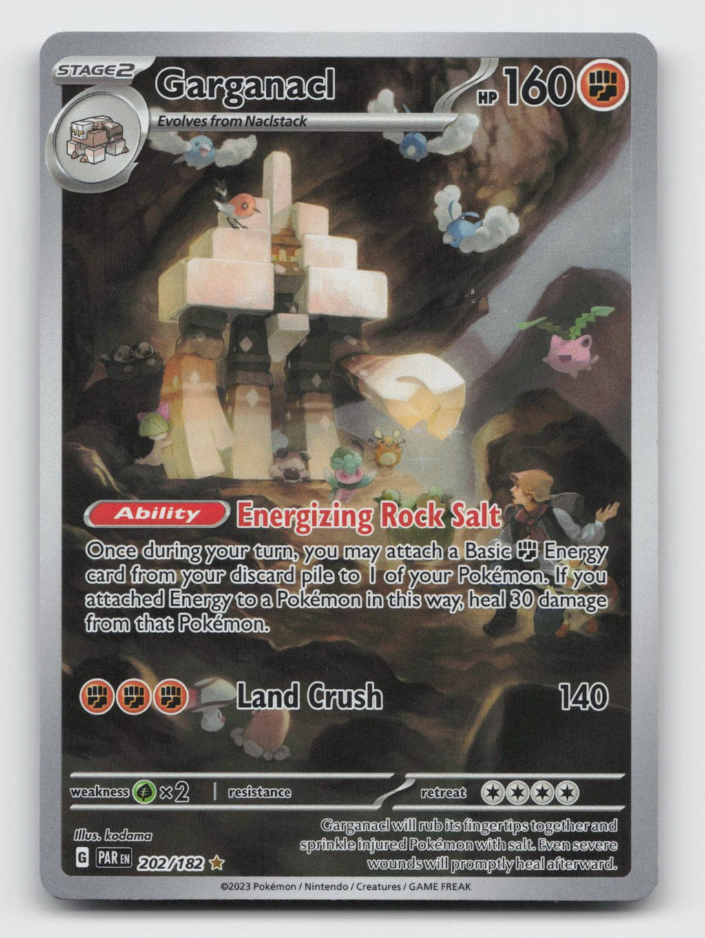 Garganacl 202/182 Illustration Rare Paradox Rift Pokemon Holo Near Mint