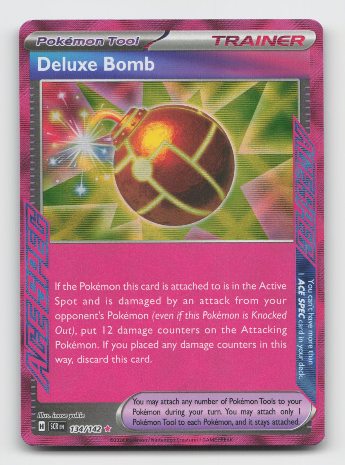 Deluxe Bomb 134/142 ACE SPEC Stellar Crown Pokemon Holo Near Mint
