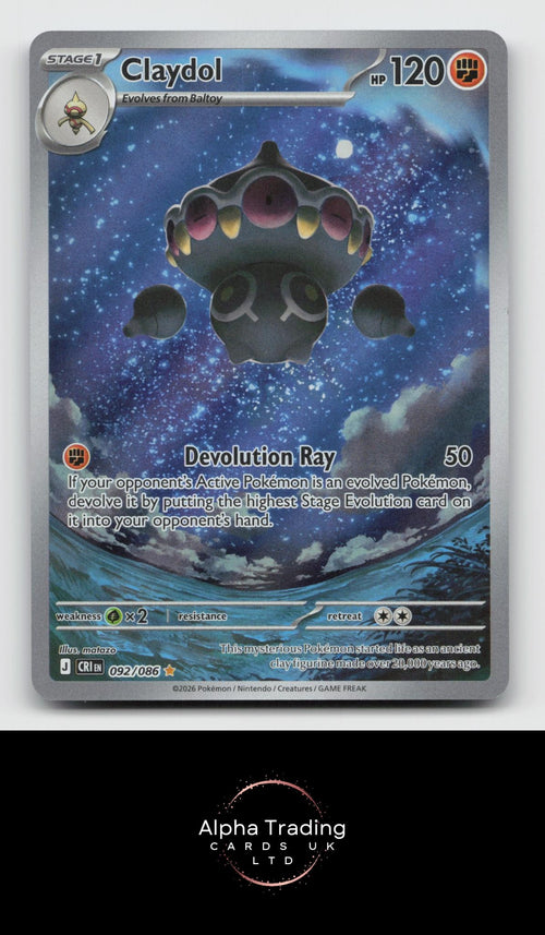 Claydol 092/086 Holo Illustration Rare Chaos Rising Pokemon Near Mint