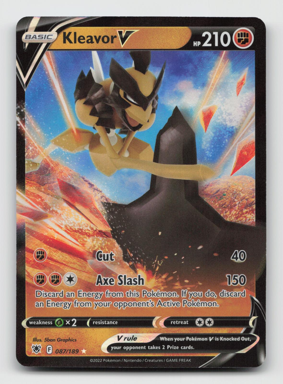 Kleavor V 087/189 Holo Ultra Rare Astral Radiance Pokemon Near Mint