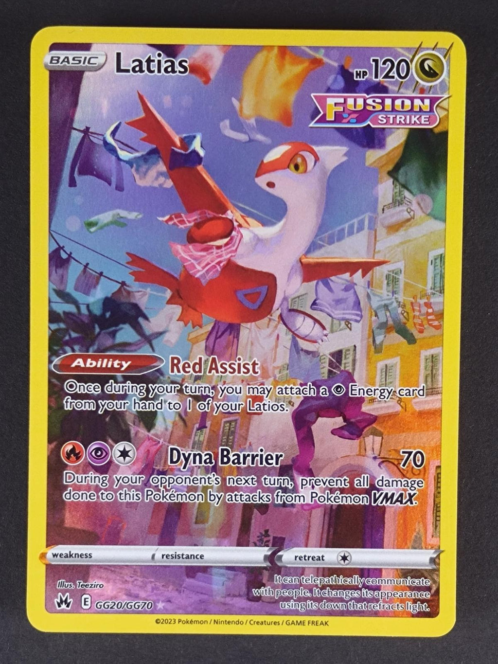 Latias GG20/GG70 Holo Crown Zenith Galarian Gallery Pokemon Holo NM