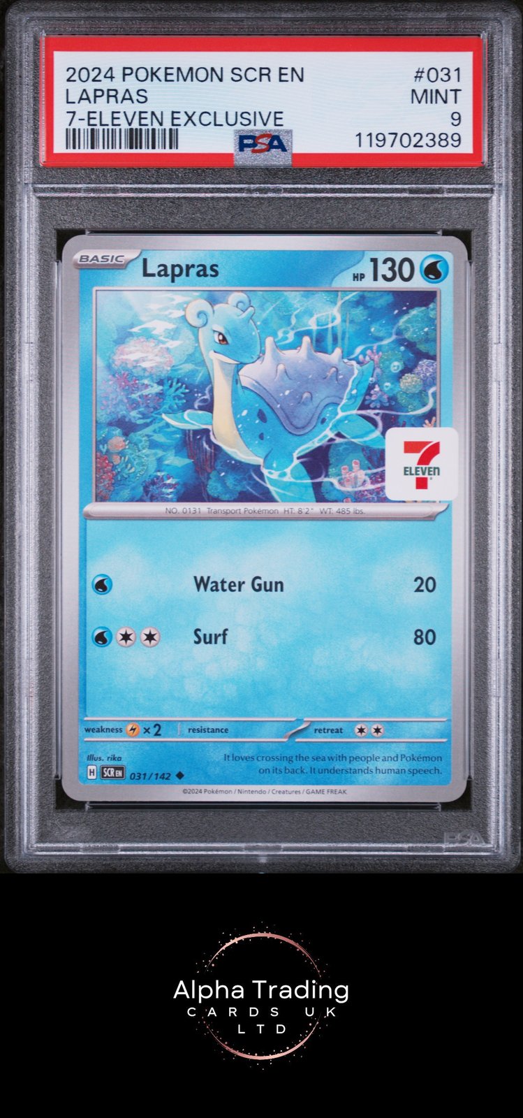 Lapras 031/142 7-Eleven Exclusive Stellar Crown Pokemon PSA 9