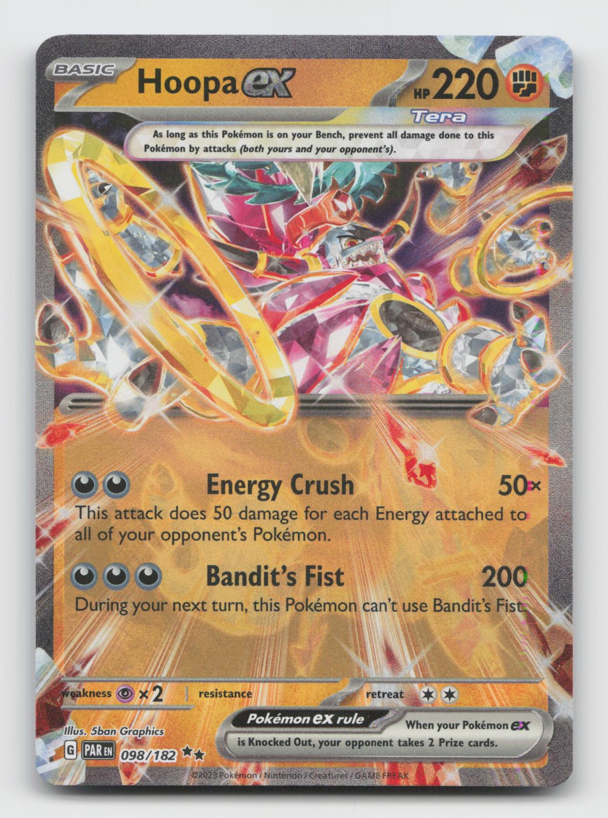 Hoopa ex 098/182 Double Rare Paradox Rift Pokemon Holo Near Mint